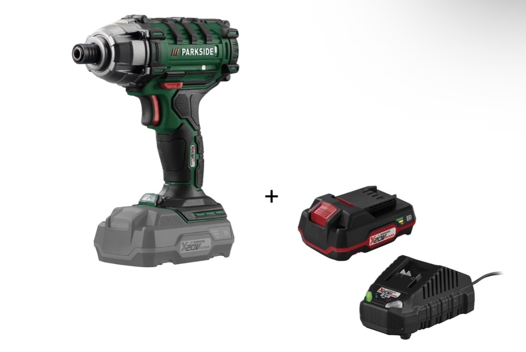 DESTORNILLADOR PARKSIDE 20V 180Nm COMPLETO